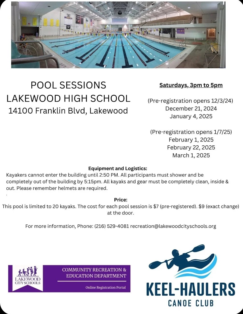 Lakewood High School Pool Sessions